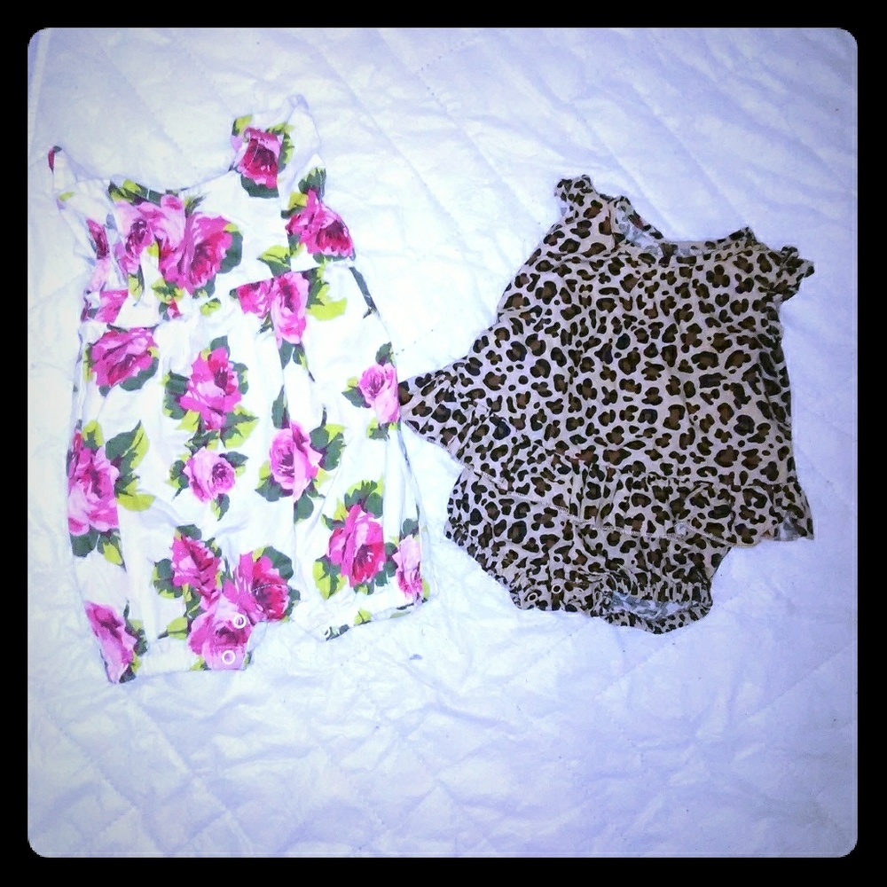 The childrens place 0-3M baby girl rompers